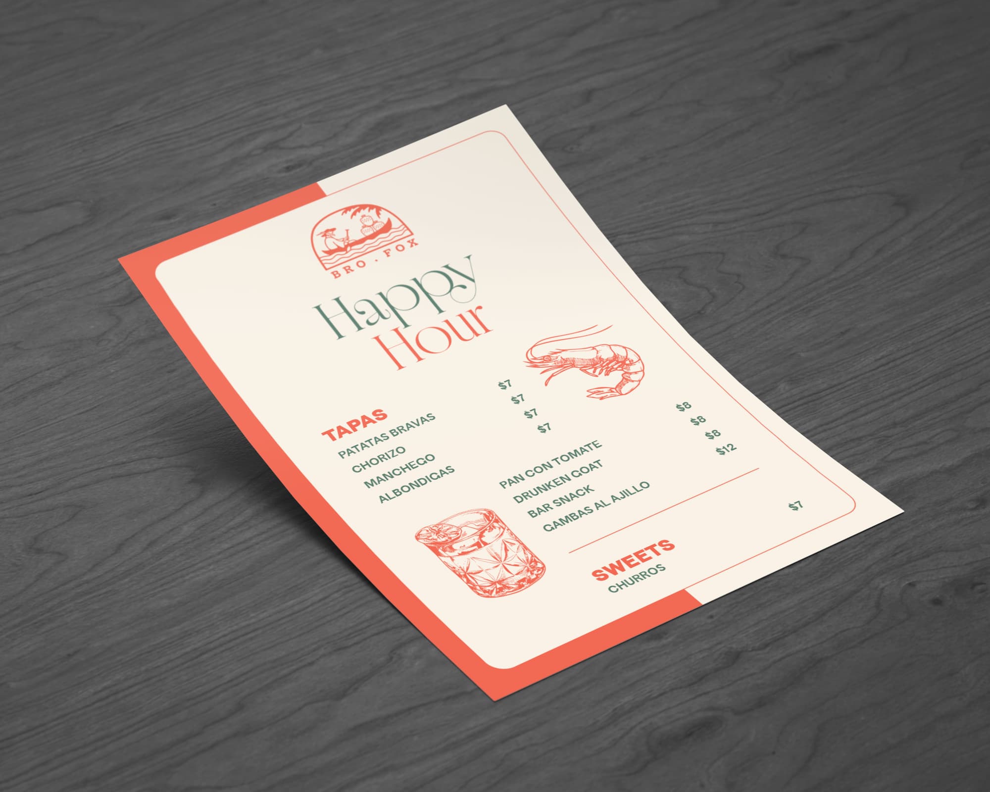 Single page menu · 01, restaurant menu design by Al Mamun