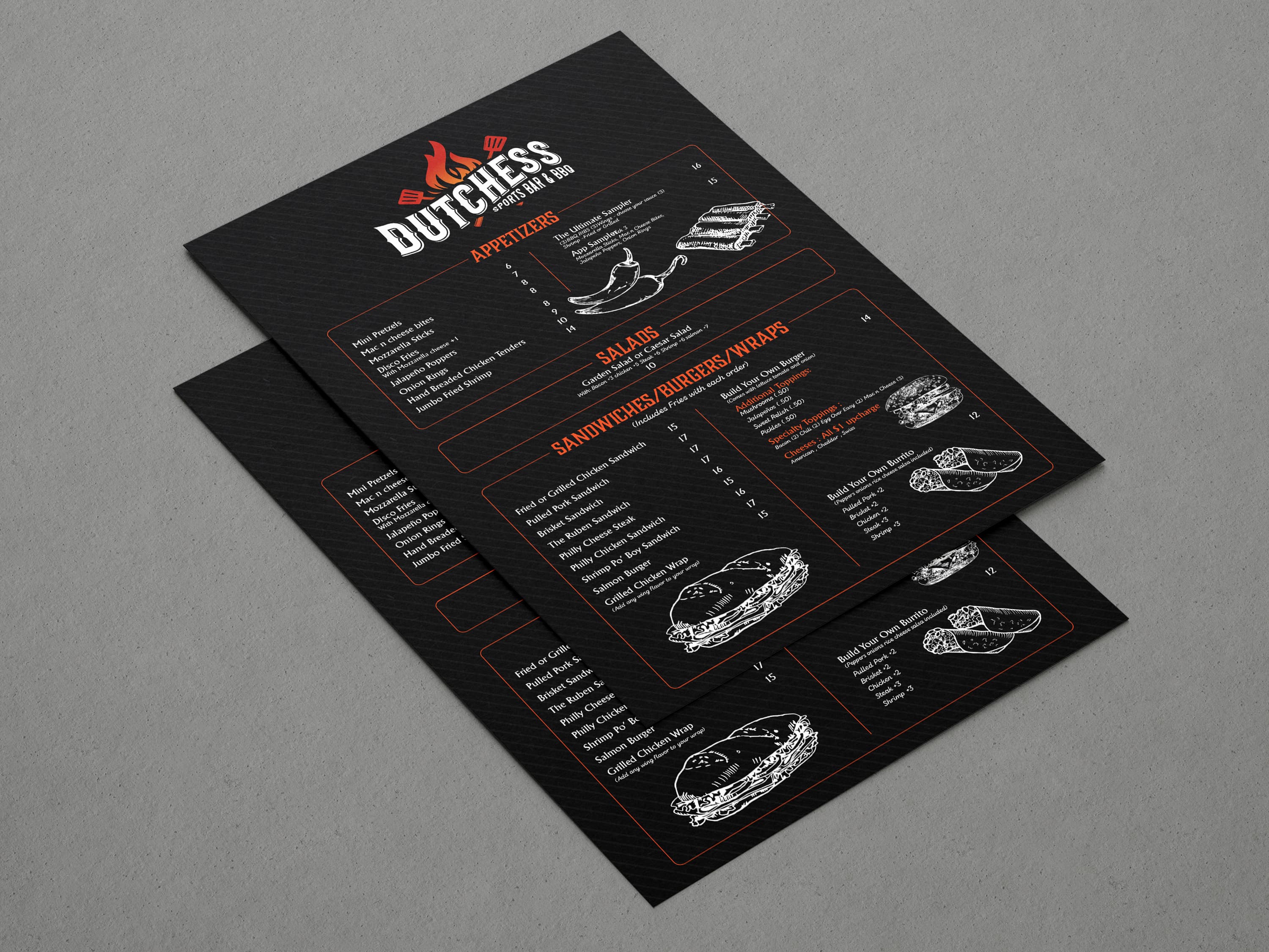 Double sided menu · 01, restaurant menu design by Al Mamun