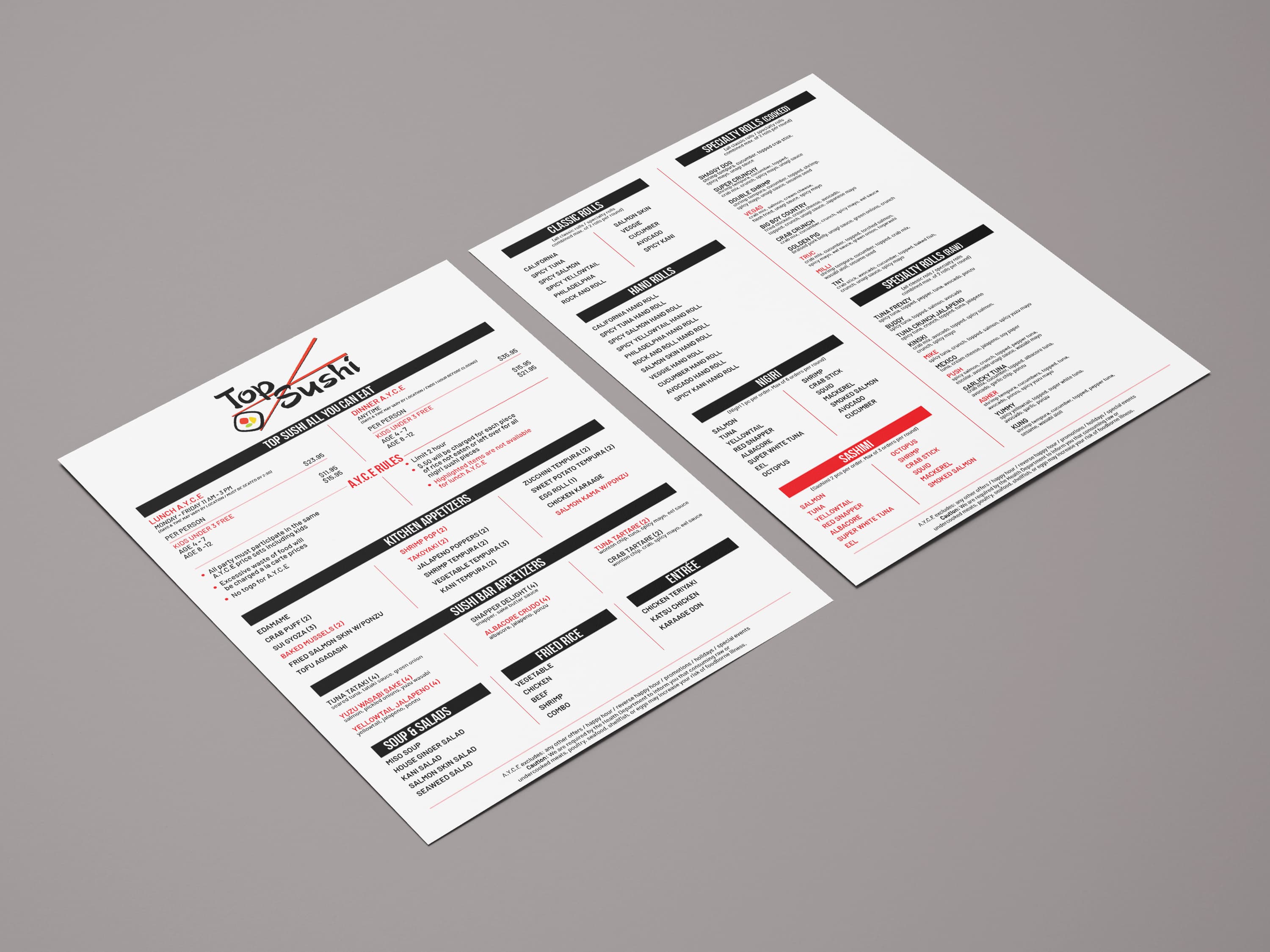 Double sided menu · 05, restaurant menu design by Al Mamun
