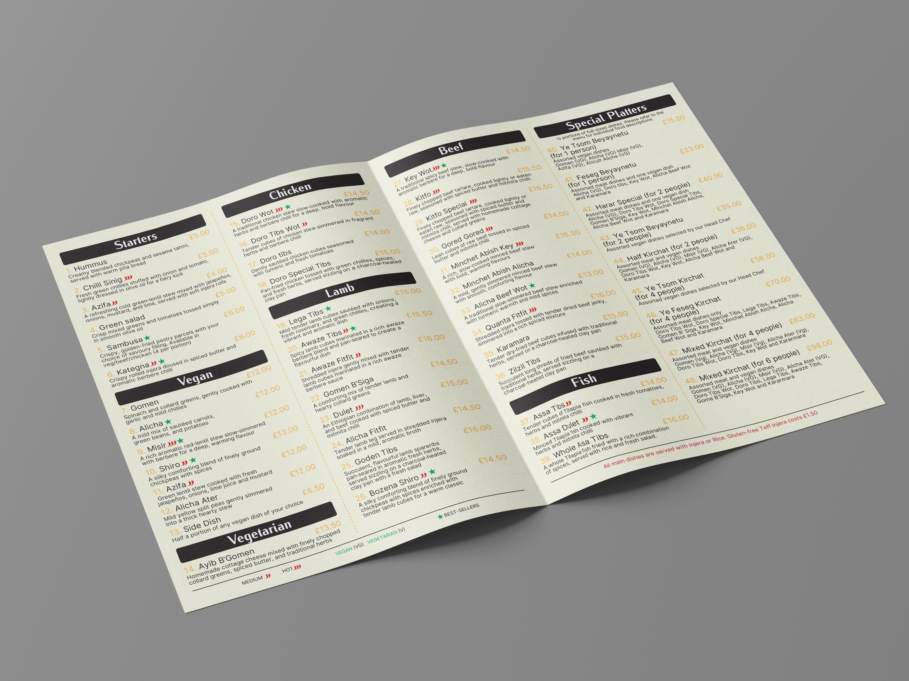 Bifold menu · 02, restaurant menu design by Al Mamun