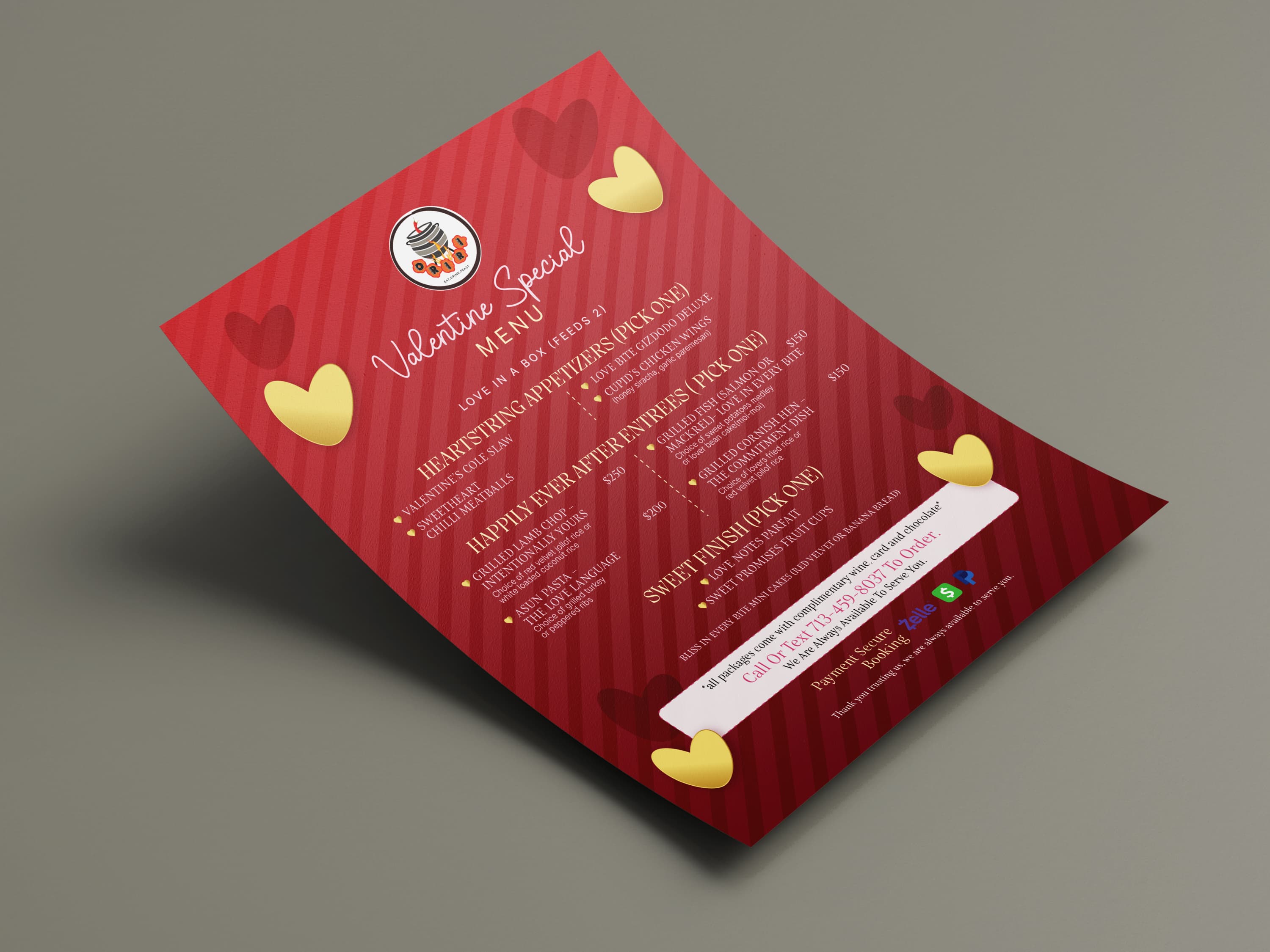 Single page menu · 06, restaurant menu design by Al Mamun