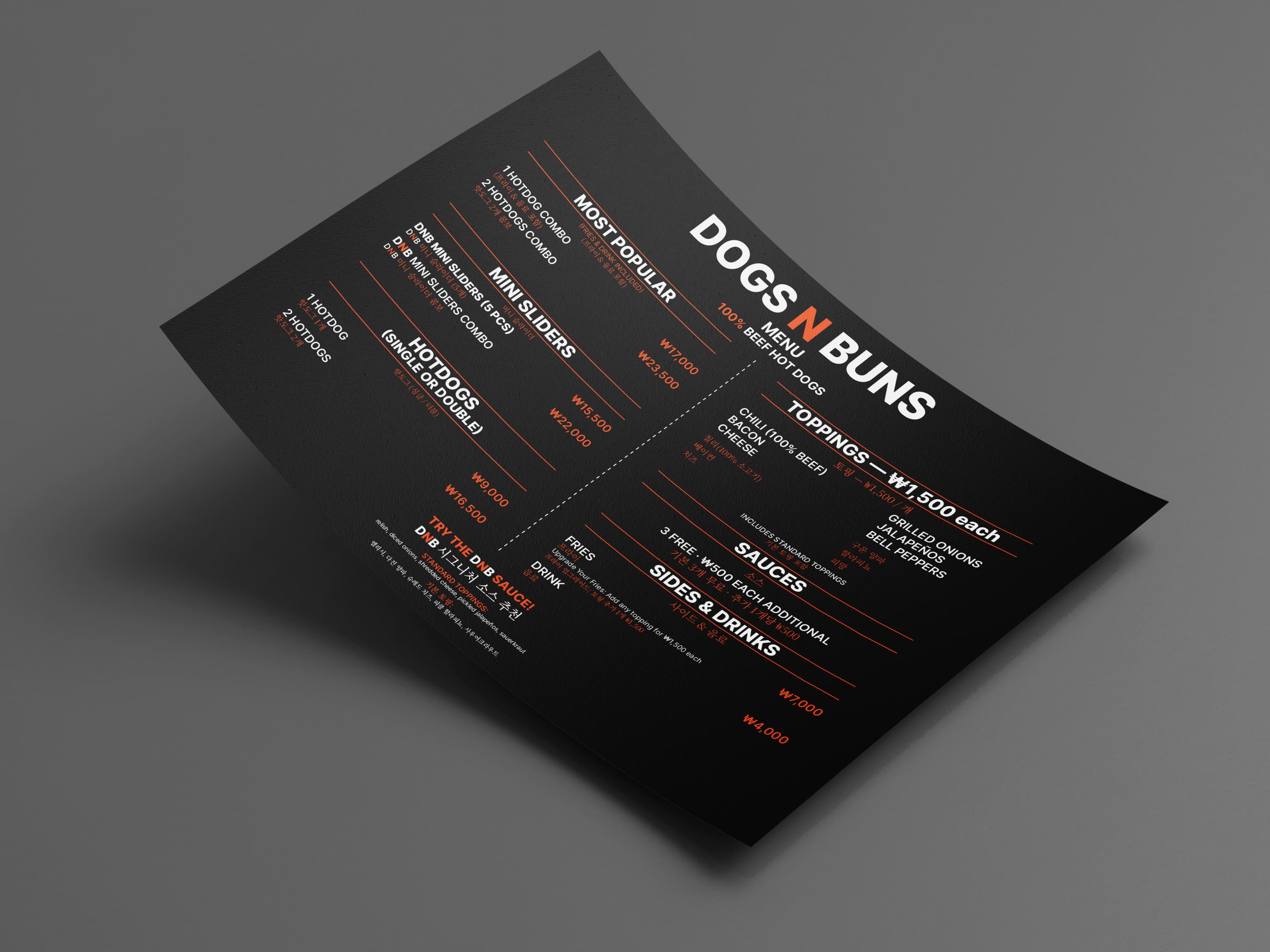 Single page menu · 07, restaurant menu design by Al Mamun