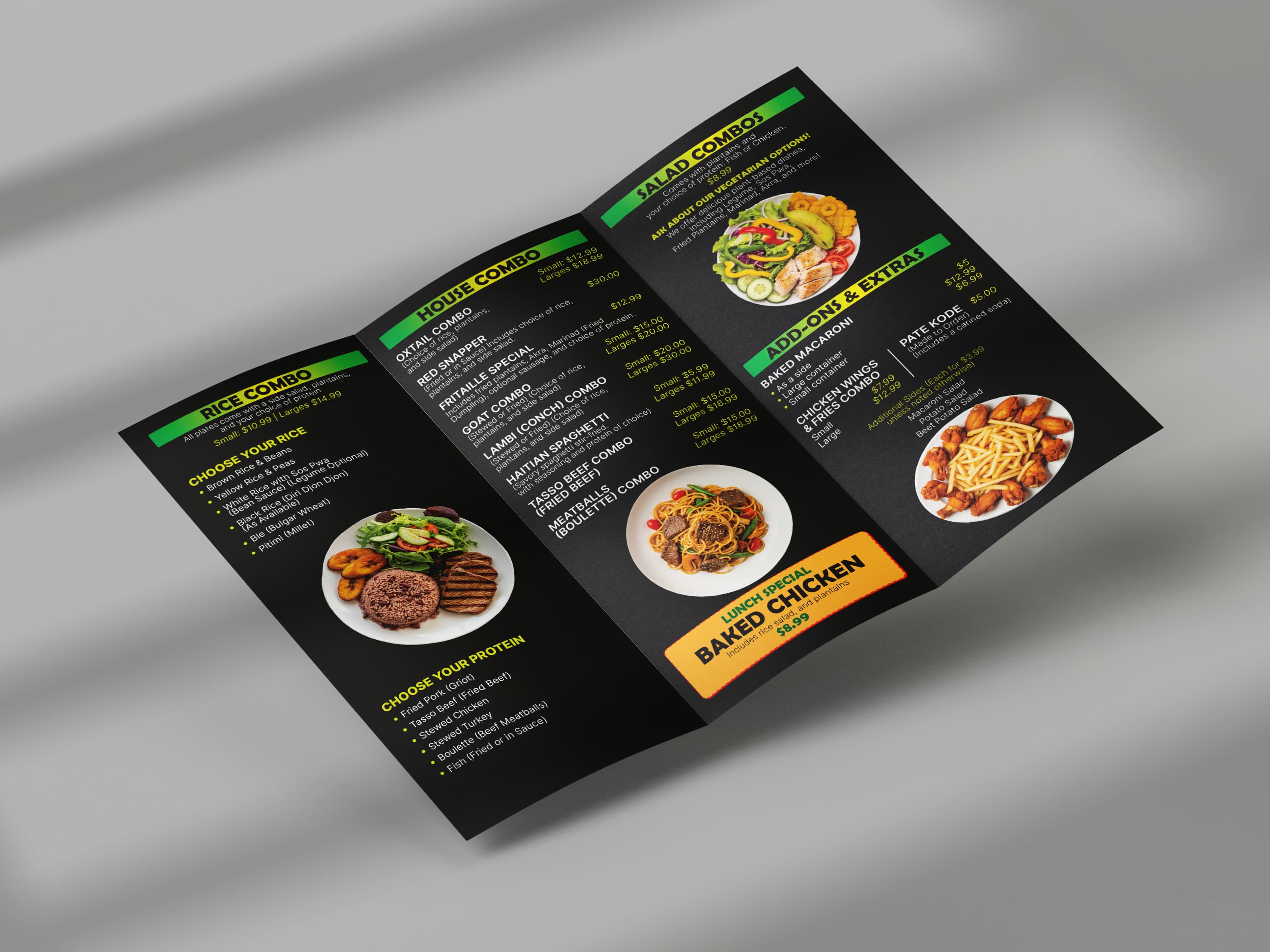 Trifold menu · 07, restaurant menu design by Al Mamun