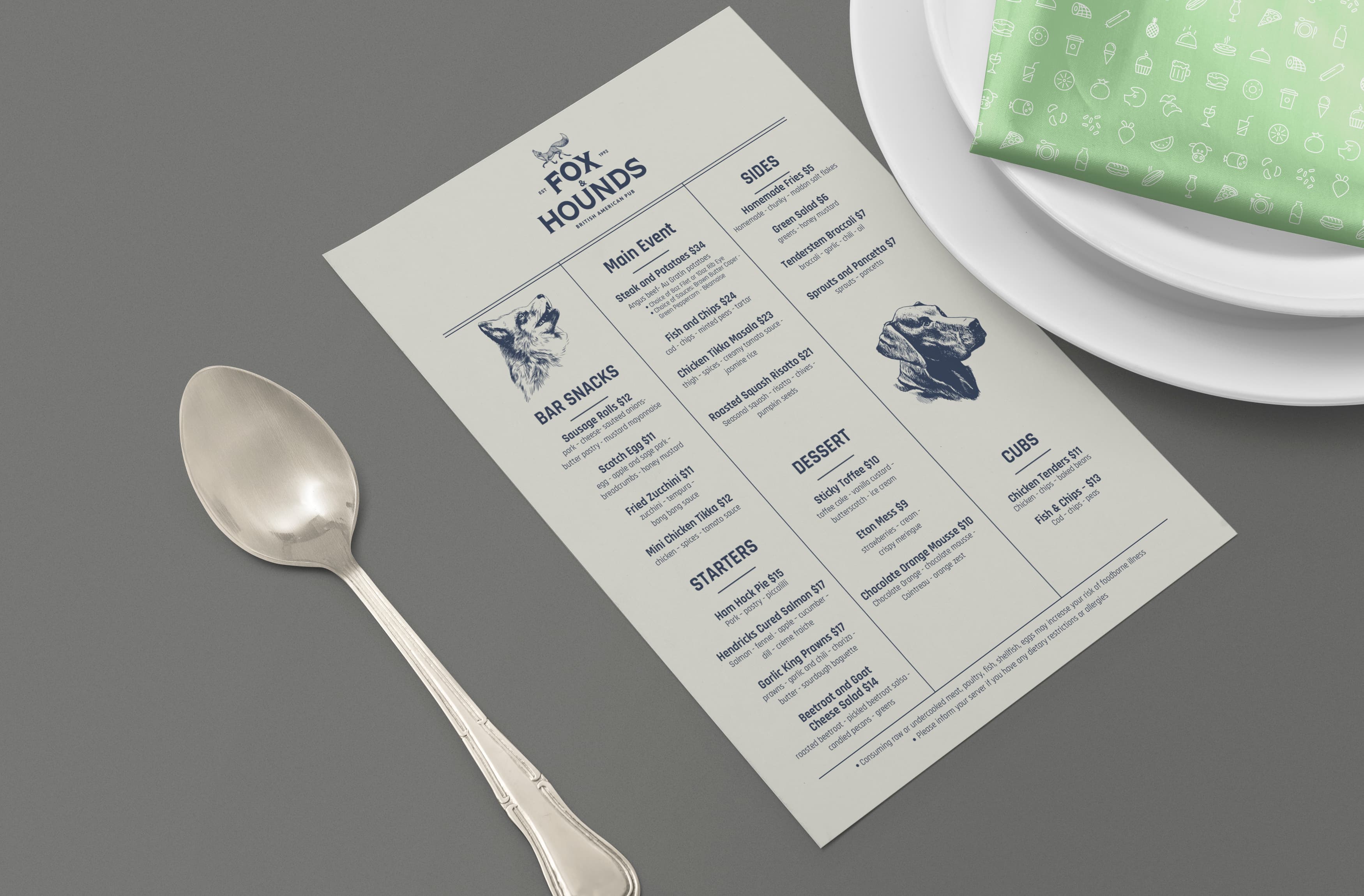 Minimal menu · 03, restaurant menu design by Al Mamun