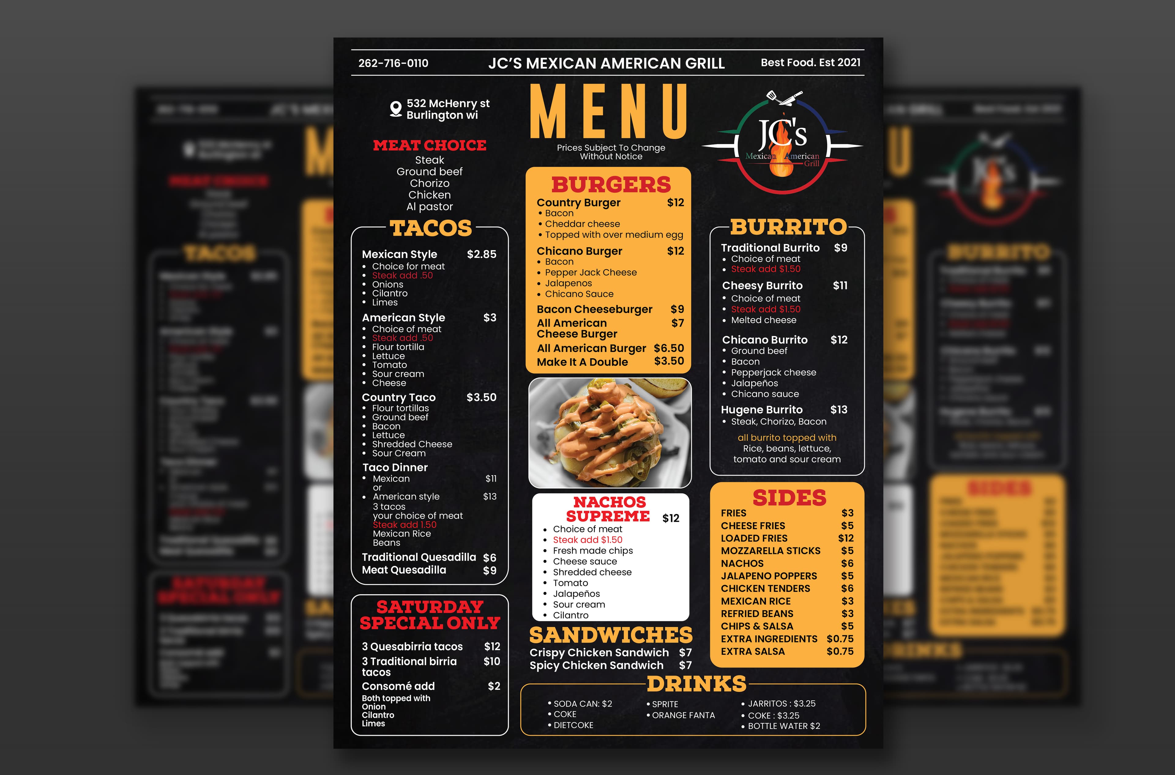 Single page menu · 15, restaurant menu design by Al Mamun