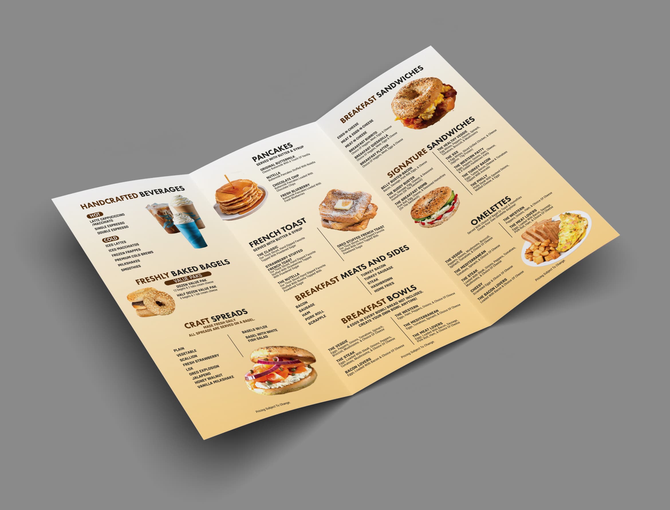 Trifold menu · 08, restaurant menu design by Al Mamun