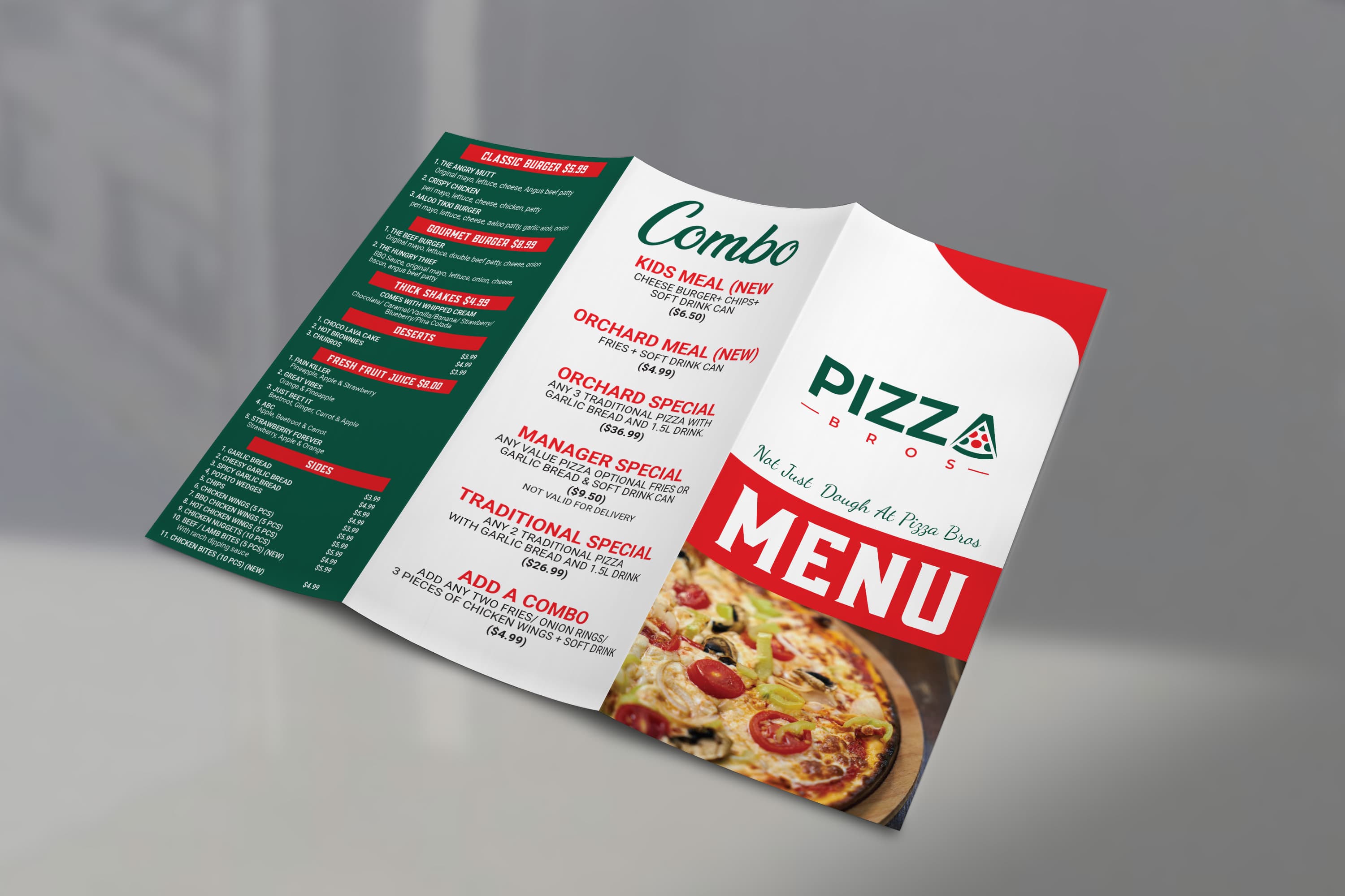 Trifold menu · 12, restaurant menu design by Al Mamun